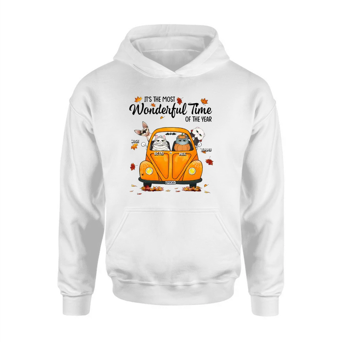 Personalized Pet Shirt/Hoodie - Autumn Gift For Cat/Dog Lover - Up to 4 Pets - It's The Most Wonderful Time Of The Year