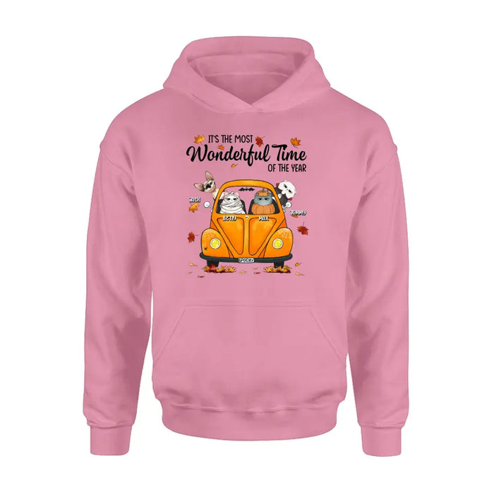 Personalized Pet Shirt/Hoodie - Autumn Gift For Cat/Dog Lover - Up to 4 Pets - It's The Most Wonderful Time Of The Year