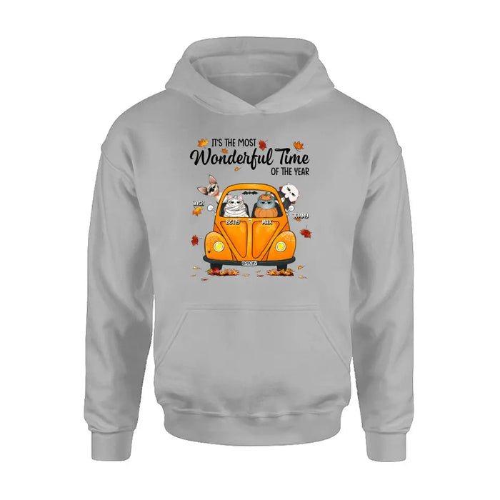 Personalized Pet Shirt/Hoodie - Autumn Gift For Cat/Dog Lover - Up to 4 Pets - It's The Most Wonderful Time Of The Year