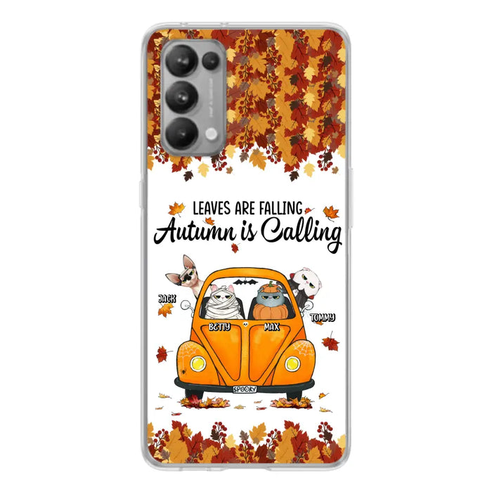Personalized Pet Phone Case - Gift Idea For Cat/Dog Lovers - Up to 4 Pets - Case For Xiaomi/Oppo/Huawei - Leaves Are Falling Autumn Is Calling