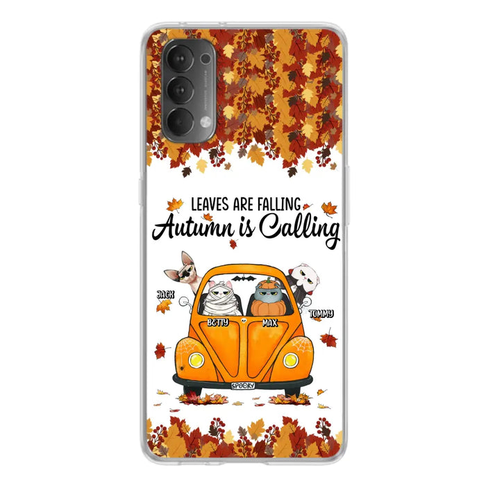 Personalized Pet Phone Case - Gift Idea For Cat/Dog Lovers - Up to 4 Pets - Case For Xiaomi/Oppo/Huawei - Leaves Are Falling Autumn Is Calling