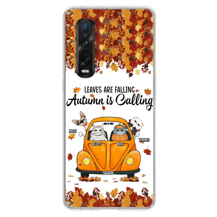 Personalized Pet Phone Case - Gift Idea For Cat/Dog Lovers - Up to 4 Pets - Case For Xiaomi/Oppo/Huawei - Leaves Are Falling Autumn Is Calling