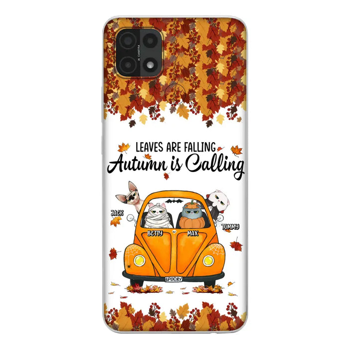 Personalized Pet Phone Case - Gift Idea For Cat/Dog Lovers - Up to 4 Pets - Case For Xiaomi/Oppo/Huawei - Leaves Are Falling Autumn Is Calling