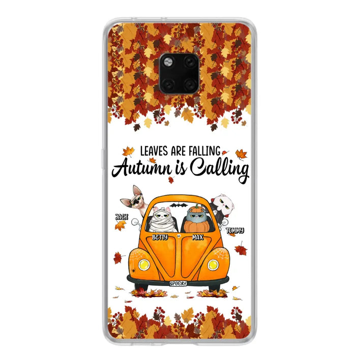 Personalized Pet Phone Case - Gift Idea For Cat/Dog Lovers - Up to 4 Pets - Case For Xiaomi/Oppo/Huawei - Leaves Are Falling Autumn Is Calling