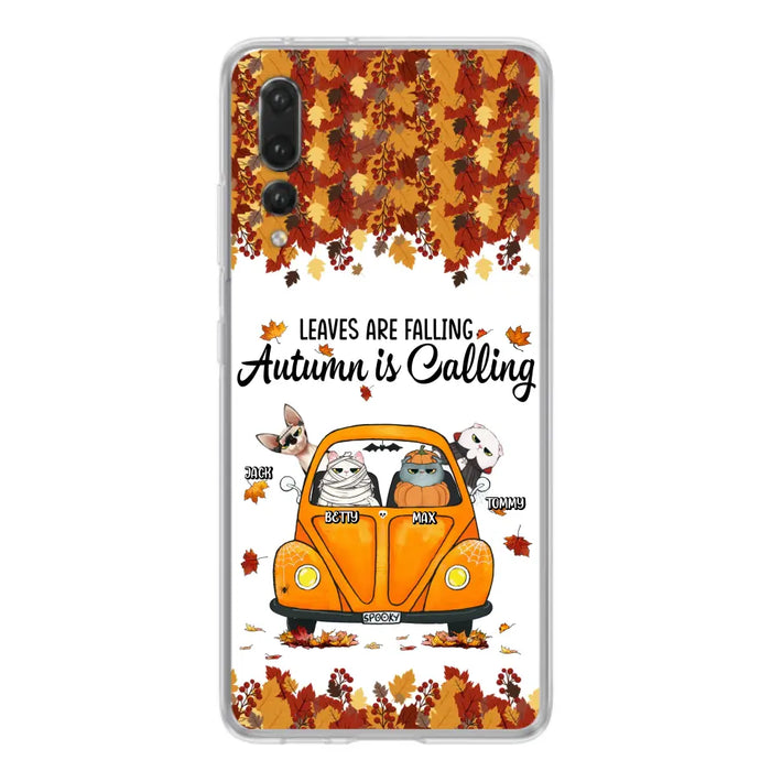 Personalized Pet Phone Case - Gift Idea For Cat/Dog Lovers - Up to 4 Pets - Case For Xiaomi/Oppo/Huawei - Leaves Are Falling Autumn Is Calling