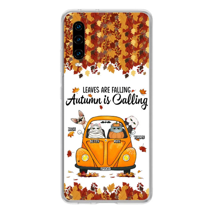 Personalized Pet Phone Case - Gift Idea For Cat/Dog Lovers - Up to 4 Pets - Case For Xiaomi/Oppo/Huawei - Leaves Are Falling Autumn Is Calling
