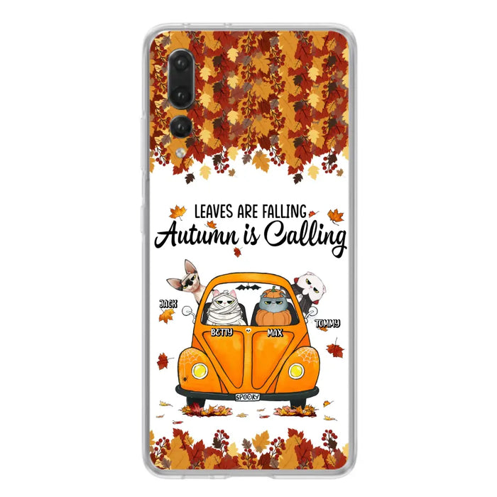 Personalized Pet Phone Case - Gift Idea For Cat/Dog Lovers - Up to 4 Pets - Case For Xiaomi/Oppo/Huawei - Leaves Are Falling Autumn Is Calling