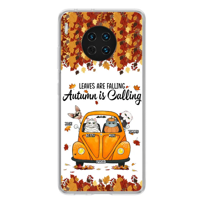 Personalized Pet Phone Case - Gift Idea For Cat/Dog Lovers - Up to 4 Pets - Case For Xiaomi/Oppo/Huawei - Leaves Are Falling Autumn Is Calling