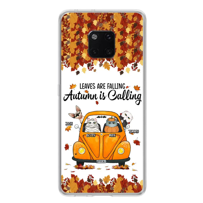 Personalized Pet Phone Case - Gift Idea For Cat/Dog Lovers - Up to 4 Pets - Case For Xiaomi/Oppo/Huawei - Leaves Are Falling Autumn Is Calling