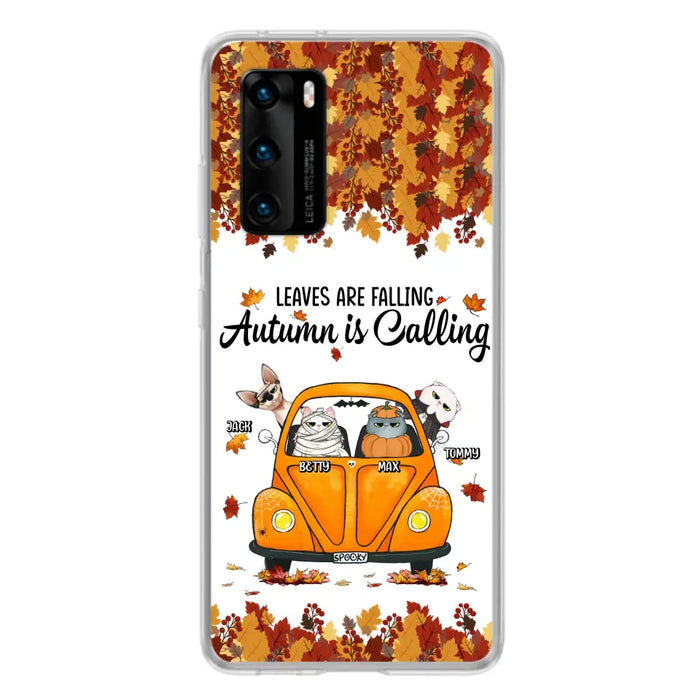 Personalized Pet Phone Case - Gift Idea For Cat/Dog Lovers - Up to 4 Pets - Case For Xiaomi/Oppo/Huawei - Leaves Are Falling Autumn Is Calling