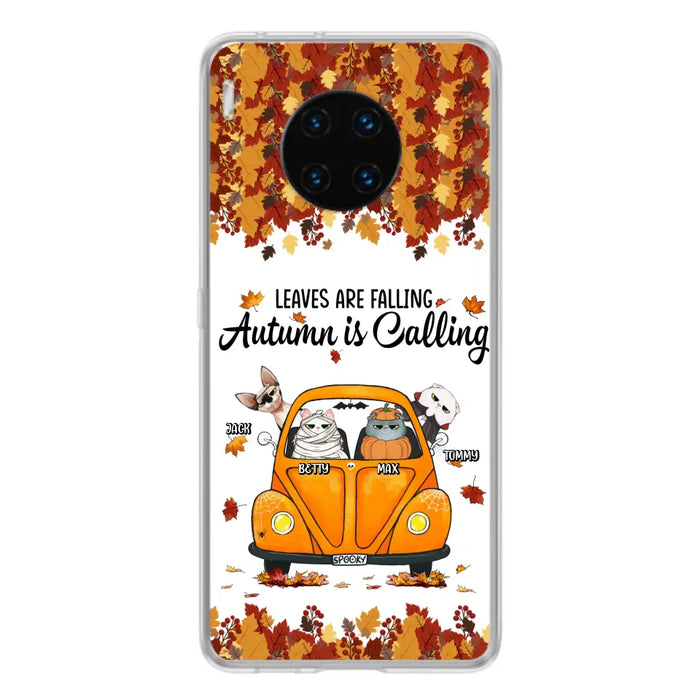 Personalized Pet Phone Case - Gift Idea For Cat/Dog Lovers - Up to 4 Pets - Case For Xiaomi/Oppo/Huawei - Leaves Are Falling Autumn Is Calling