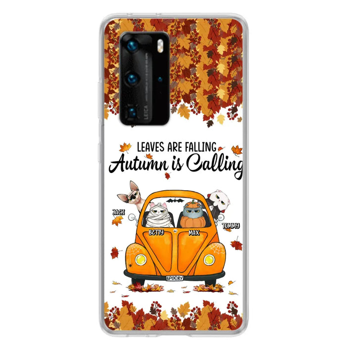 Personalized Pet Phone Case - Gift Idea For Cat/Dog Lovers - Up to 4 Pets - Case For Xiaomi/Oppo/Huawei - Leaves Are Falling Autumn Is Calling