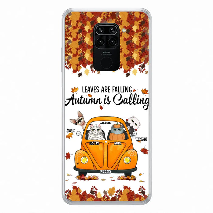 Personalized Pet Phone Case - Gift Idea For Cat/Dog Lovers - Up to 4 Pets - Case For Xiaomi/Oppo/Huawei - Leaves Are Falling Autumn Is Calling