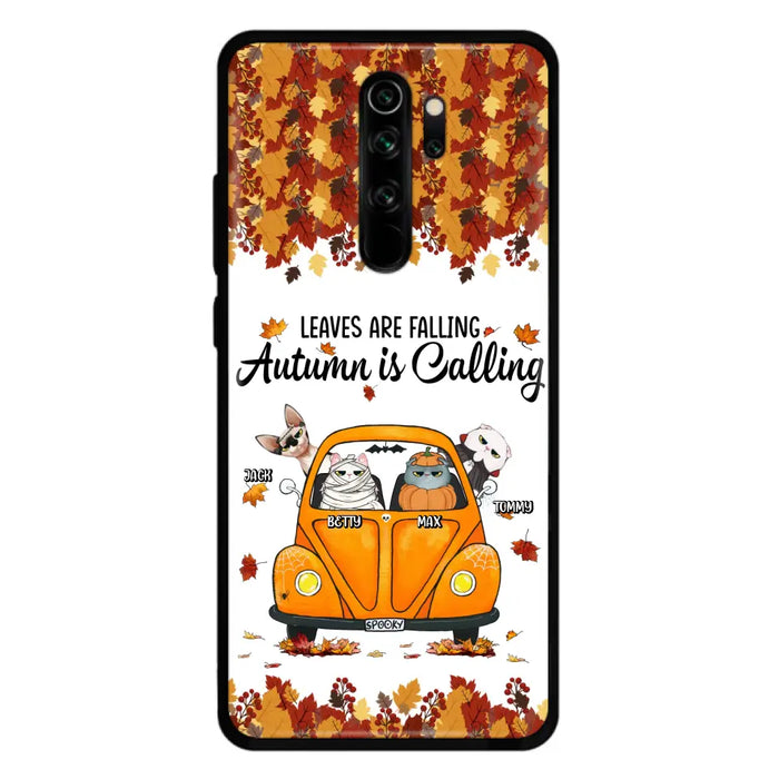 Personalized Pet Phone Case - Gift Idea For Cat/Dog Lovers - Up to 4 Pets - Case For Xiaomi/Oppo/Huawei - Leaves Are Falling Autumn Is Calling