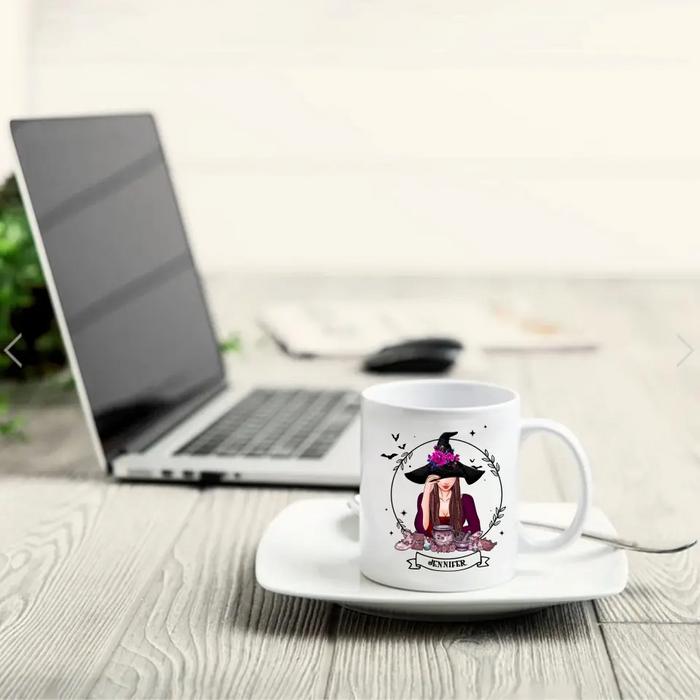 Personalized Witch Coffee Mug - Gift Idea For Halloween/Witch Lovers - I'm Not A Bad Witch I'm A Real Witch