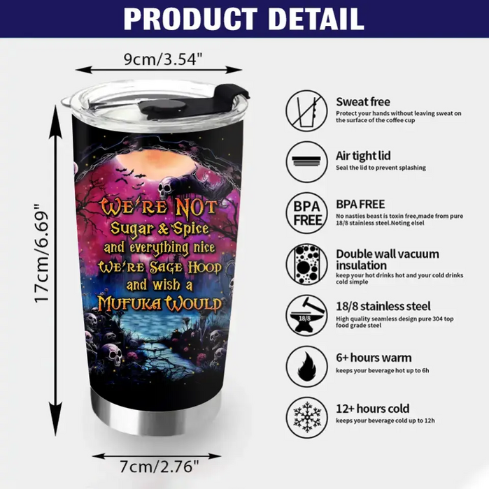 Personalized Witch Friends Tumbler - Gift Idea For Halloween/Witch Lovers/Besties - Up to 2 Girls - Witches By Nature Bitches By Choice