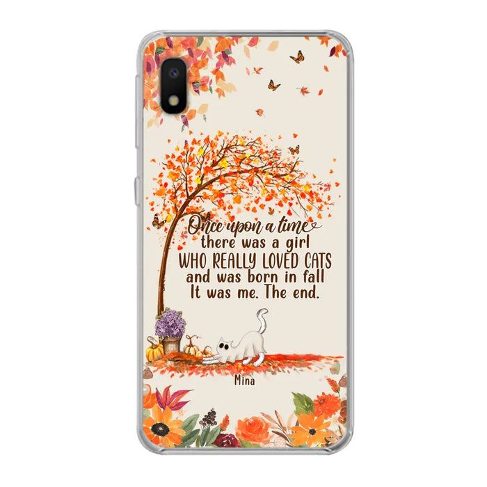 Personalized Cat & Fall Phone Case - Up to 6 Cats - Autumn Gift For Cat Lover - Once Upon A Time - Case For iPhone And Samsung