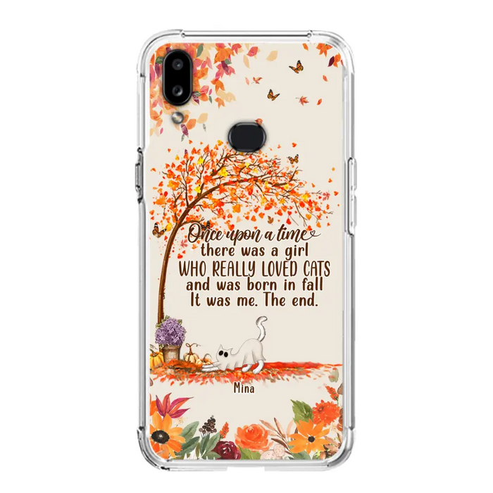 Personalized Cat & Fall Phone Case - Up to 6 Cats - Autumn Gift For Cat Lover - Once Upon A Time - Case For iPhone And Samsung