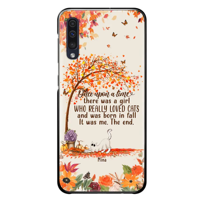 Personalized Cat & Fall Phone Case - Up to 6 Cats - Autumn Gift For Cat Lover - Once Upon A Time - Case For iPhone And Samsung