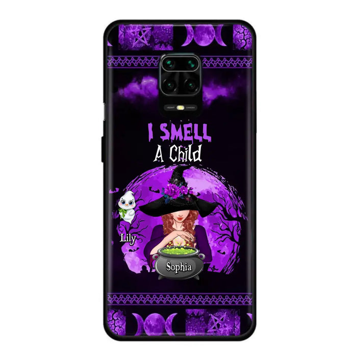 Personalized Witch Phone Case - Up to 10 Children - Halloween Gift Idea for Family - I Smell Children - Case for Xiaomi/Huawei/Oppo