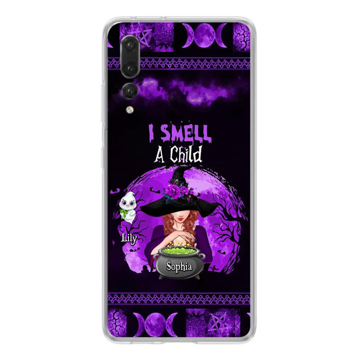 Personalized Witch Phone Case - Up to 10 Children - Halloween Gift Idea for Family - I Smell Children - Case for Xiaomi/Huawei/Oppo