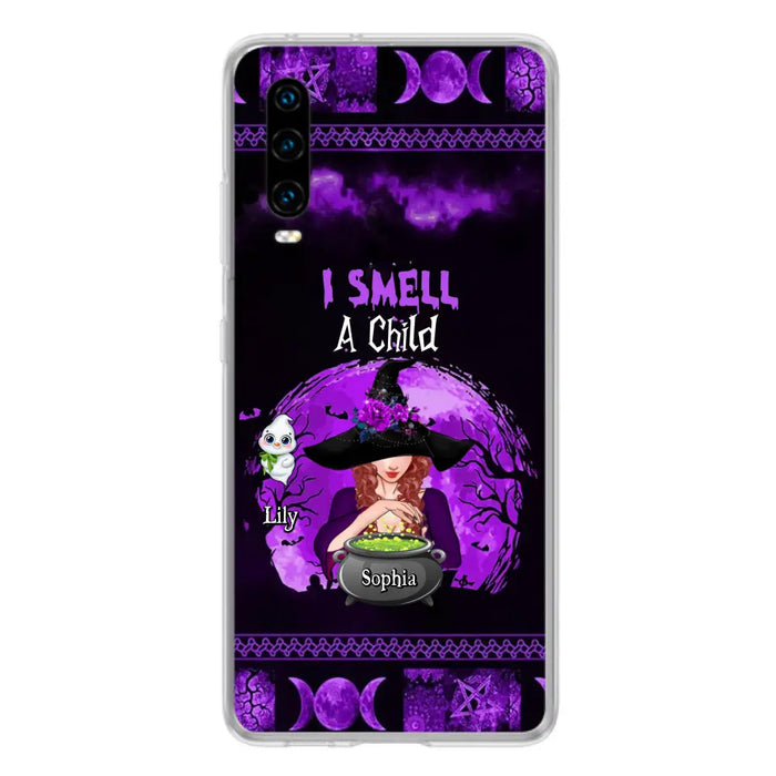 Personalized Witch Phone Case - Up to 10 Children - Halloween Gift Idea for Family - I Smell Children - Case for Xiaomi/Huawei/Oppo