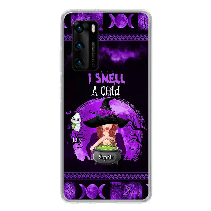 Personalized Witch Phone Case - Up to 10 Children - Halloween Gift Idea for Family - I Smell Children - Case for Xiaomi/Huawei/Oppo