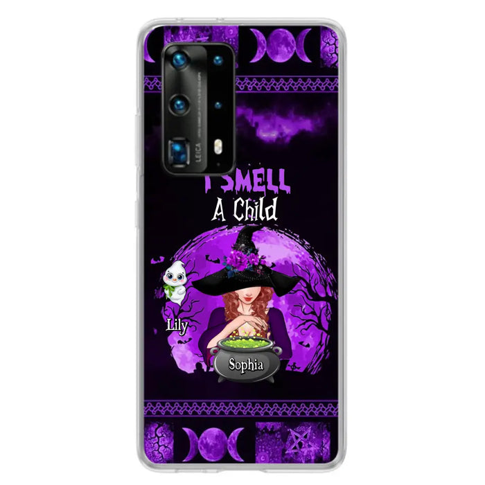 Personalized Witch Phone Case - Up to 10 Children - Halloween Gift Idea for Family - I Smell Children - Case for Xiaomi/Huawei/Oppo