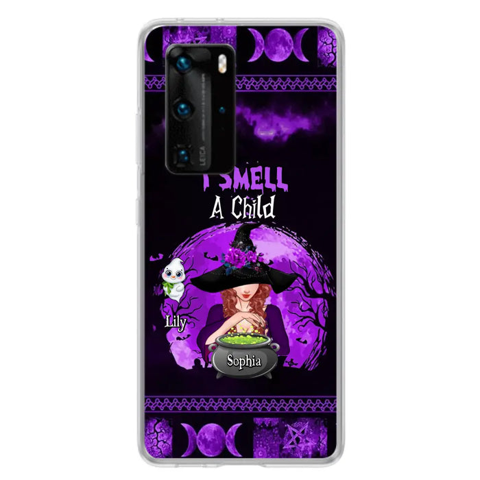 Personalized Witch Phone Case - Up to 10 Children - Halloween Gift Idea for Family - I Smell Children - Case for Xiaomi/Huawei/Oppo