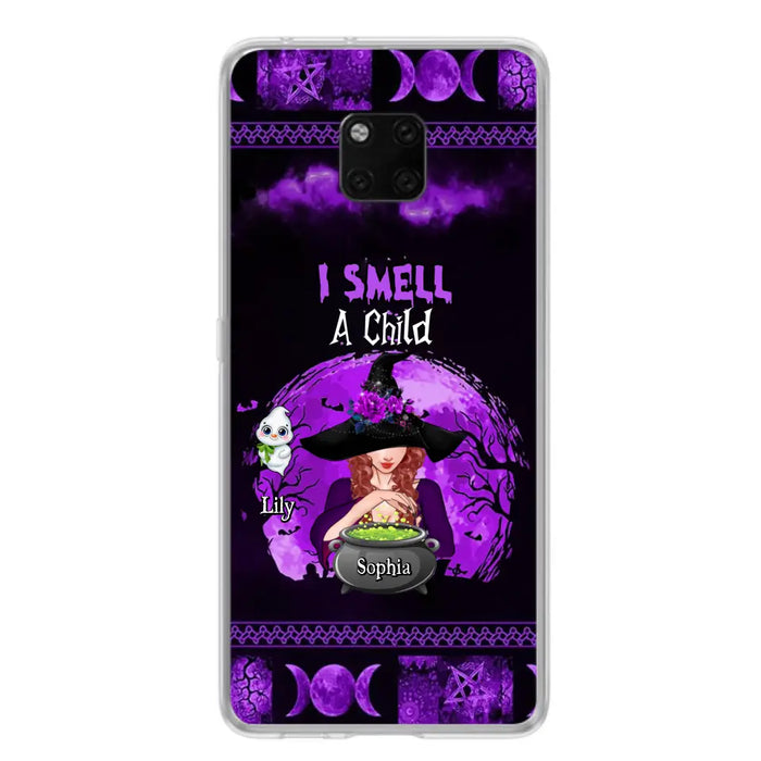 Personalized Witch Phone Case - Up to 10 Children - Halloween Gift Idea for Family - I Smell Children - Case for Xiaomi/Huawei/Oppo