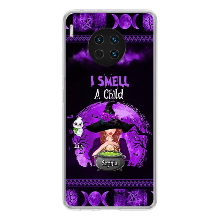 Personalized Witch Phone Case - Up to 10 Children - Halloween Gift Idea for Family - I Smell Children - Case for Xiaomi/Huawei/Oppo