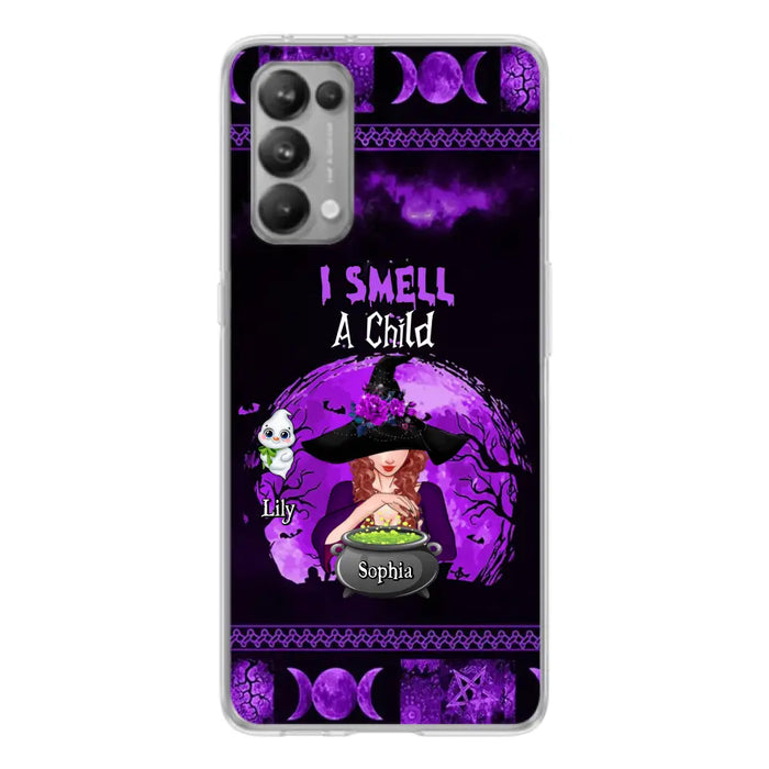 Personalized Witch Phone Case - Up to 10 Children - Halloween Gift Idea for Family - I Smell Children - Case for Xiaomi/Huawei/Oppo