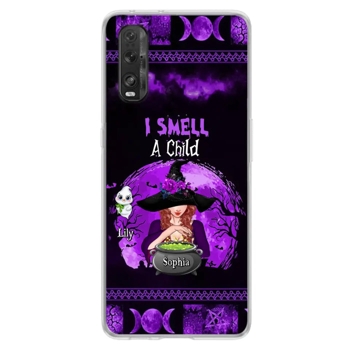 Personalized Witch Phone Case - Up to 10 Children - Halloween Gift Idea for Family - I Smell Children - Case for Xiaomi/Huawei/Oppo