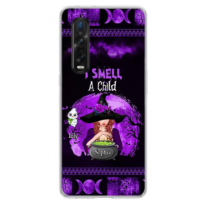 Personalized Witch Phone Case - Up to 10 Children - Halloween Gift Idea for Family - I Smell Children - Case for Xiaomi/Huawei/Oppo