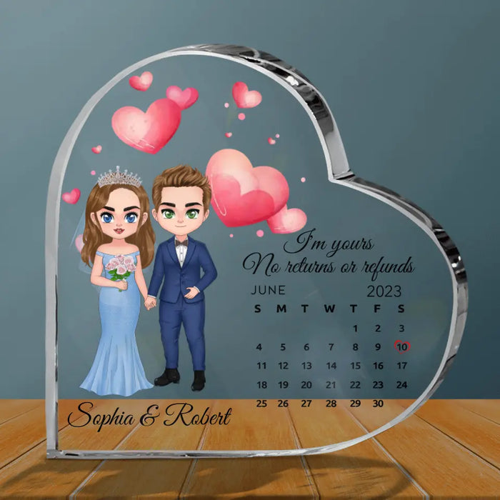 Personalized Wedding Acrylic Plaque - Wedding Gift Idea for Couple - I'm Yours