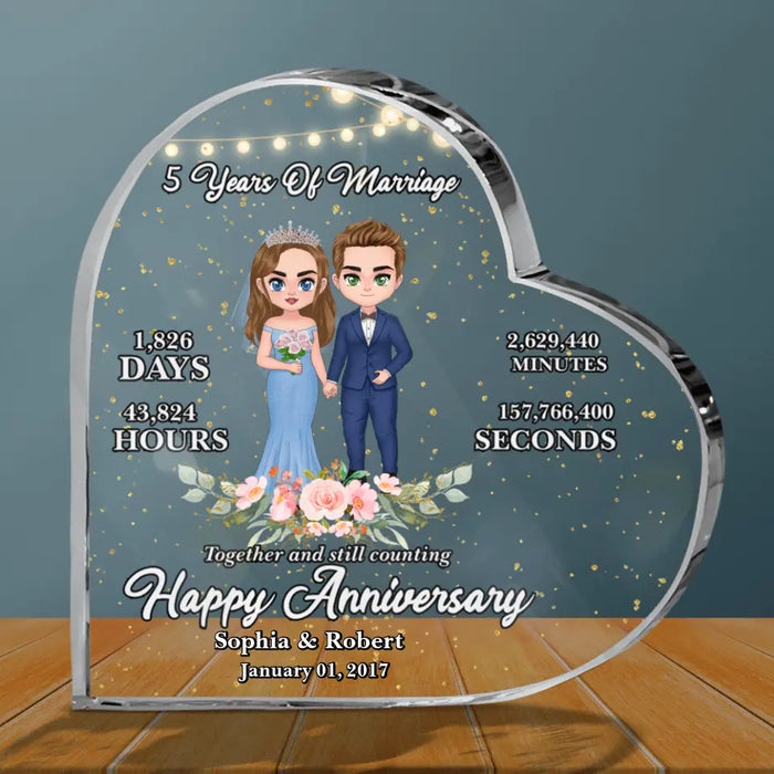 Personalized Wedding Anniversary Milestones Acrylic Plaque - Wedding Anniversary Best Gifts Idea For Couple - Happy Anniversary