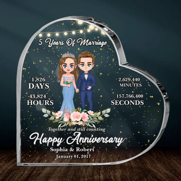 Personalized Wedding Anniversary Milestones Acrylic Plaque - Wedding Anniversary Best Gifts Idea For Couple - Happy Anniversary