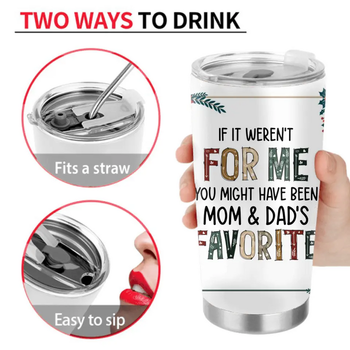 Personalized Sister/Brother Tumbler - Christmas Gift Idea For Siblings - Congrats On Being My Sister