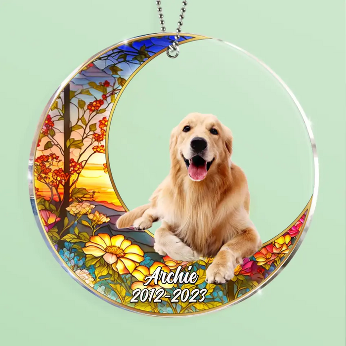 Personalized Memorial Pet Acrylic Ornament - Custom Photo - Memorial Gift Idea For Pet Owners