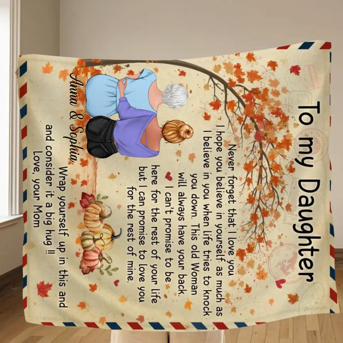 Personalized To My Daughter Fleece Throw Blanket & Quilt - Gift Idea For Daughter - Never Forget That I Love You