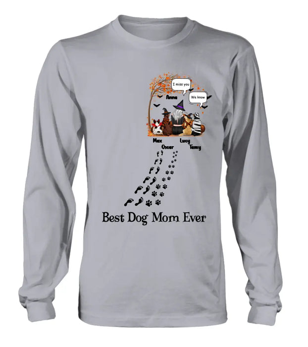 Personalized Halloween Shirt/Hoodie - Gift Idea For Halloween/Dog Lovers - Up to 4 Dogs - I Miss You