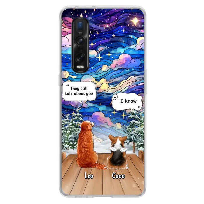 Personalized Dog Memorial Phone Case - Up to 4 Pets - Memorial Gift Idea For Dog/Cat/Rabbit Lovers - They Still Talk About You - Case For Oppo/Xiaomi/Huawei