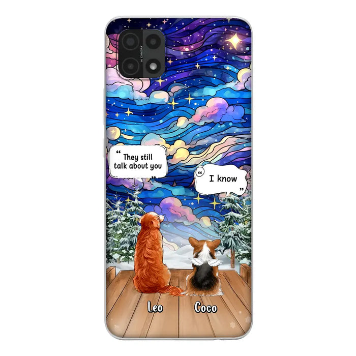 Personalized Dog Memorial Phone Case - Up to 4 Pets - Memorial Gift Idea For Dog/Cat/Rabbit Lovers - They Still Talk About You - Case For Oppo/Xiaomi/Huawei