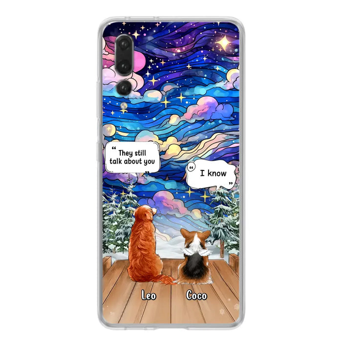 Personalized Dog Memorial Phone Case - Up to 4 Pets - Memorial Gift Idea For Dog/Cat/Rabbit Lovers - They Still Talk About You - Case For Oppo/Xiaomi/Huawei