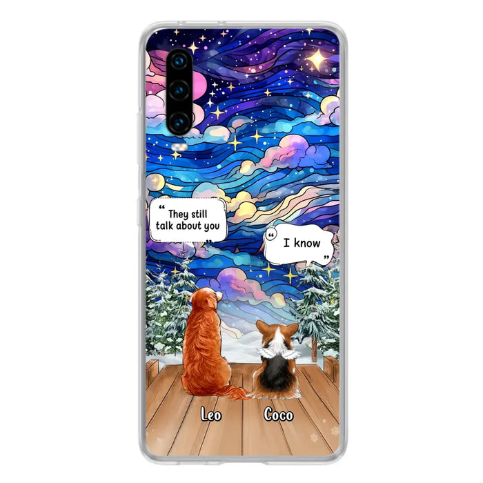 Personalized Dog Memorial Phone Case - Up to 4 Pets - Memorial Gift Idea For Dog/Cat/Rabbit Lovers - They Still Talk About You - Case For Oppo/Xiaomi/Huawei