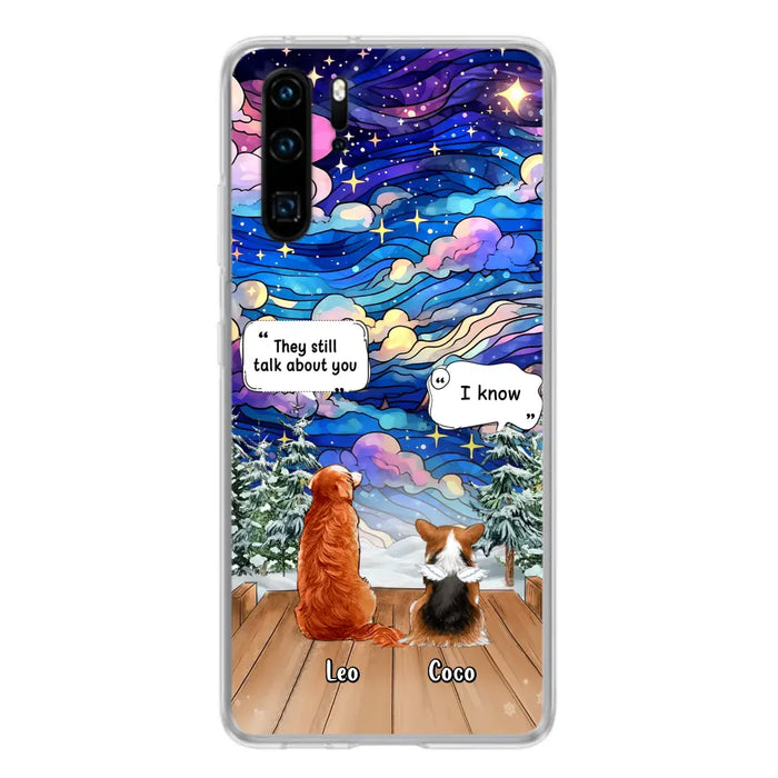 Personalized Dog Memorial Phone Case - Up to 4 Pets - Memorial Gift Idea For Dog/Cat/Rabbit Lovers - They Still Talk About You - Case For Oppo/Xiaomi/Huawei