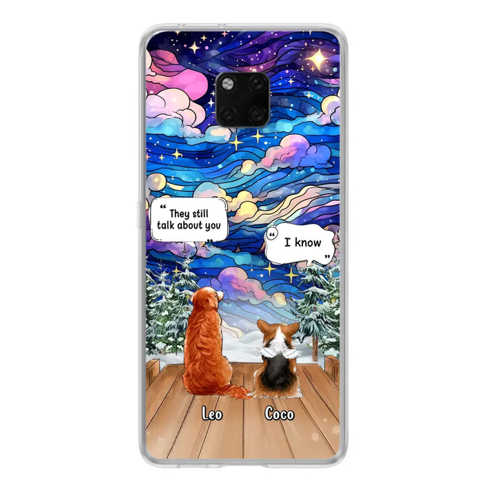 Personalized Dog Memorial Phone Case - Up to 4 Pets - Memorial Gift Idea For Dog/Cat/Rabbit Lovers - They Still Talk About You - Case For Oppo/Xiaomi/Huawei