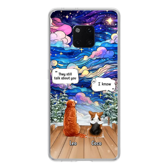 Personalized Dog Memorial Phone Case - Up to 4 Pets - Memorial Gift Idea For Dog/Cat/Rabbit Lovers - They Still Talk About You - Case For Oppo/Xiaomi/Huawei