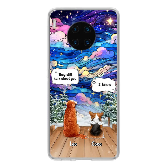 Personalized Dog Memorial Phone Case - Up to 4 Pets - Memorial Gift Idea For Dog/Cat/Rabbit Lovers - They Still Talk About You - Case For Oppo/Xiaomi/Huawei