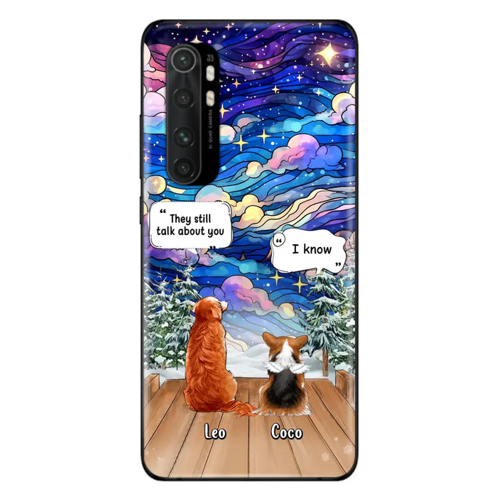Personalized Dog Memorial Phone Case - Up to 4 Pets - Memorial Gift Idea For Dog/Cat/Rabbit Lovers - They Still Talk About You - Case For Oppo/Xiaomi/Huawei